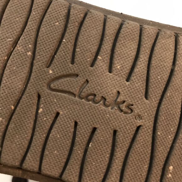 Clarks Glick Clarmont Khaki Ankle Boots Women's 8M Brown Fur Trim Lace Up Shoe - Picture 10 of 10